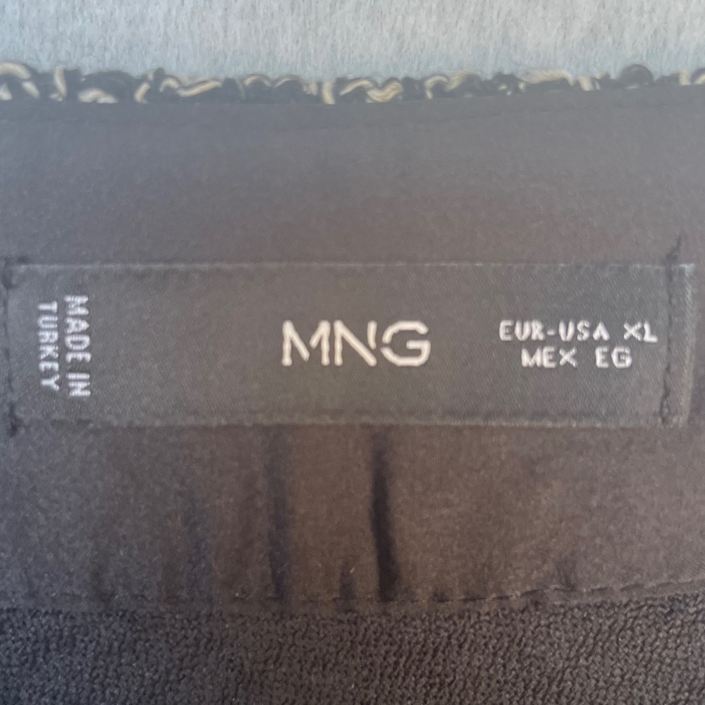 Mango Black/White Tweed Midi -Line Skirt sz XL - Picture 4 of 6
